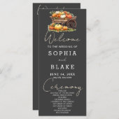 カートオブカボンプキンス秋シャドーグレー結婚式 プログラム (正面/裏面)