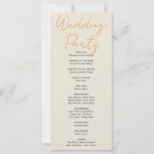 カートオブパンプキンス秋アッシュホワイト結婚式 プログラム (裏面)