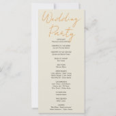 カートオブパンプキンス秋アッシュホワイト結婚式 プログラム (裏面)