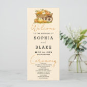 カートオブパンプキンス秋ライトオレンジ結婚式 プログラム (スタンド正面)