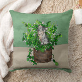 カートキットインカットニップアンティークポット クッション (ブランケット)