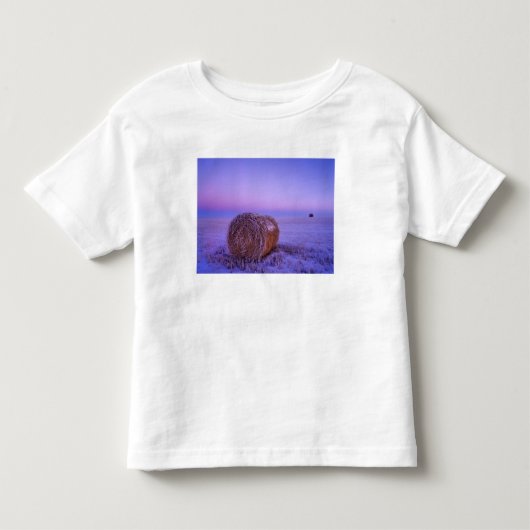 カートライトノース近くの冬のわら束 トドラーTシャツ (正面)