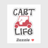 カートライフおもしろいゴルフカート シール (シート)