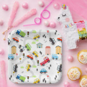 カートラック誕生日パーティー ペーパープレート (パーティー)