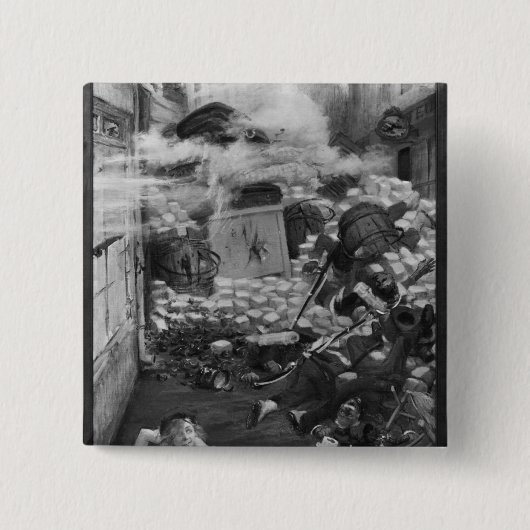 カートリッジを集めるGavroche 缶バッジ (正面)