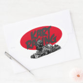 カートレーサー 楕円形シール (封筒)