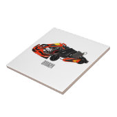 カートレースの漫画イラスト タイル (側面)