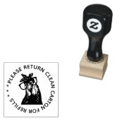 カートンの卵スタンプをリサイクル記号で返す ラバースタンプ (押印)