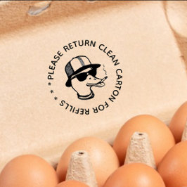 カートンの卵スタンプを返して下さい ラバースタンプ