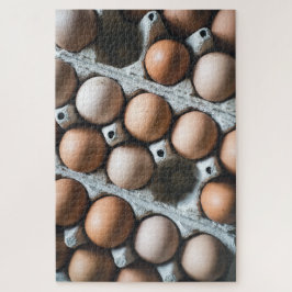 カートン入り鶏の生卵を市場で ジグソーパズル