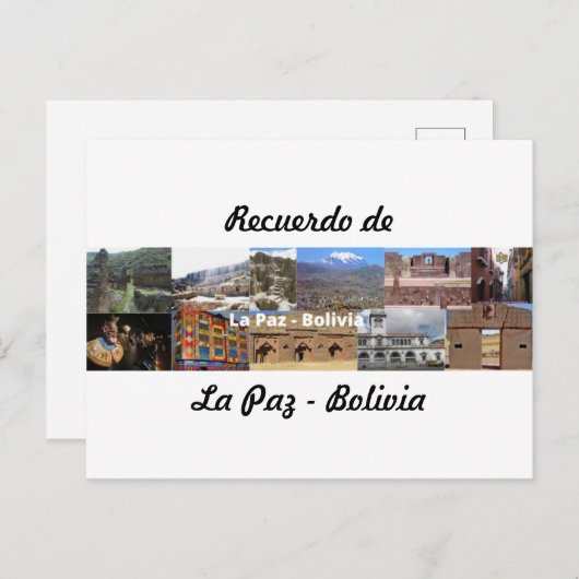 カートン郵便レクエルドデラパズボリビア ポストカード (正面/裏面)