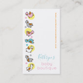 カートーお洒落ンカラフルパステルベビーダッキー(アヒルちゃん) 名刺 (正面)