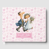 カートーモダンン結婚のカップルのゲストブック ゲストブック (正面)