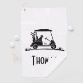 カート名のゴールデンレトリバー ゴルフタオル (インサイチュ)