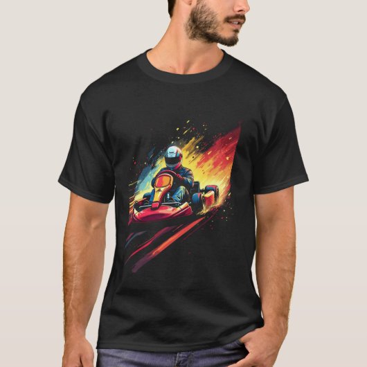 カート競技、モータースポーツ Tシャツ (正面)