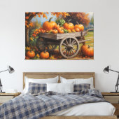 カート絵を描に入ったカボチャの一種 キャンバスプリント (インサイチュ (寝室))