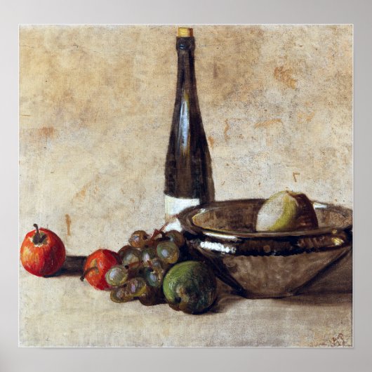 カート・シュウィターズスチルライフとワインボトル ポスター (正面)