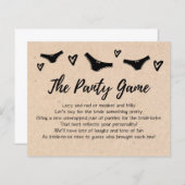 カードあなたのパンティゲームをドロップ，ブライダルシャワー (正面/裏面)
