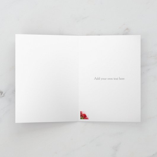 カードおめでとうに挨拶している失敗アメリカ米国の赤いバラ カード (内部)