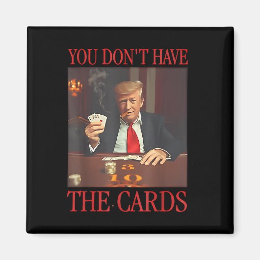 カードおもしろいを持っていないトランプ マグネット (正面)