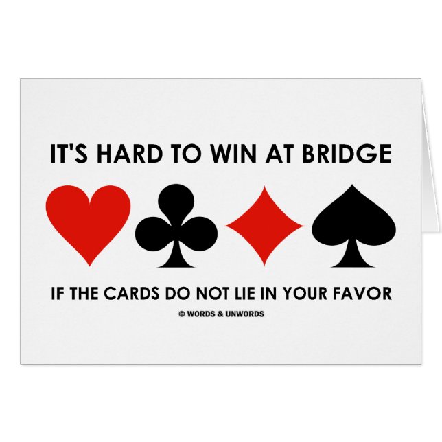 カードがなければ橋で勝つことは困難です (正面横)