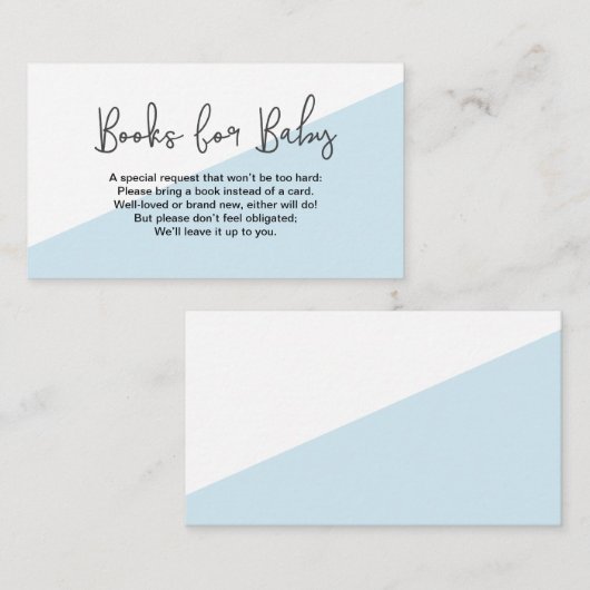 カードではなくベビー用の帳簿男女兼用 エンクロージャーカード (正面/裏面)