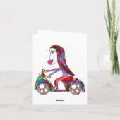 カードでバスを待っているカップル カード (裏面)