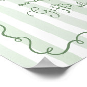 カードとギフトお洒落セージ緑の手描き ポスター (角)