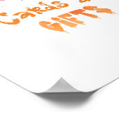 カードとギフトかわいいハロウィーンウィッチ誕生日 ポスター (角)