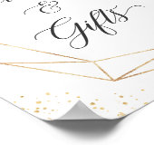 カードとギフトが赤面エレガントシックなフローラ ポスター (角)