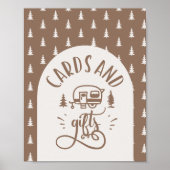 カードとギフトが1つのハッピーキャンパーの誕生日を転覆 ポスター (正面)