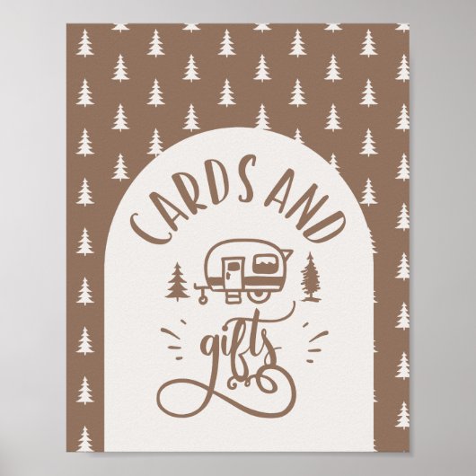 カードとギフトが1つのハッピーキャンパーの誕生日を転覆 ポスター (正面)