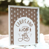 カードとギフトが1つのハッピーキャンパーの誕生日を転覆 ポスター