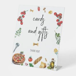 カードとギフトのイタリアのスタイル標識 台座サイン