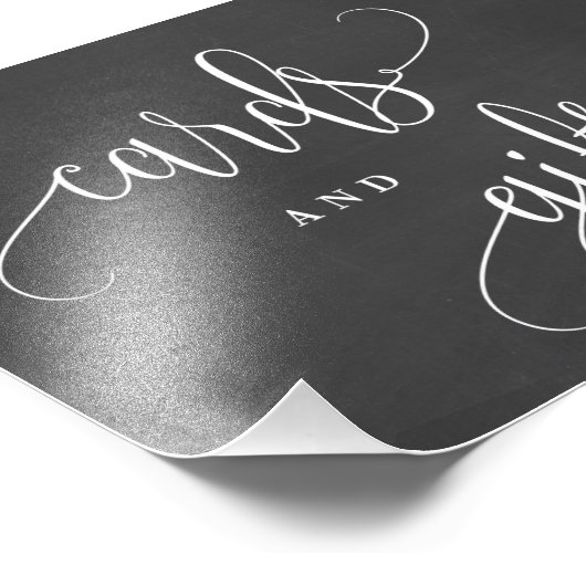 カードとギフトのサインあなたのサイズを選択Chalkboard フォトプリント (角)