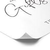 カードとギフトのサインモダンブライダルシャワー ポスター (角)