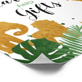 カードとギフトのサイン動物園ジャングルギフトテーブルデコール ポスター (角)