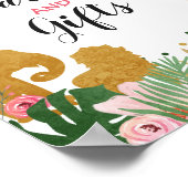 カードとギフトのサイン動物園ジャングルギフトテーブルデコール ポスター (角)