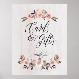 カードとギフトのサイン結婚ポスター ポスター