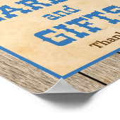 カードとギフトのサイン西カウボーイパーティーのサイン ポスター (角)