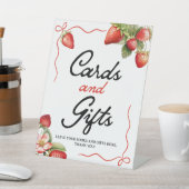 カードとギフトのサイン | オレンジ色の赤ちゃんシャワー記号 台座サイン (インサイチュ)