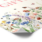 カードとギフトのサイン | ボヘミアンワイルドフラワーズ ポスター (角)