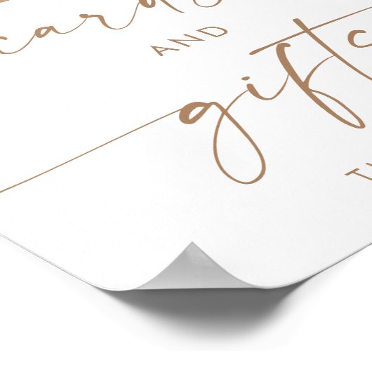 カードとギフトのサイン |ボーホー性別の表示 ポスター (角)