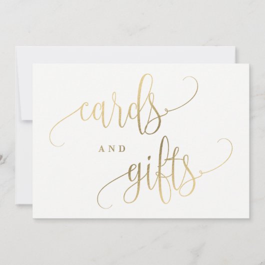 カードとギフトのサイン - ラブリーなカリグラフィー 招待状 (正面)