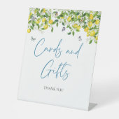 カードとギフトのサイン |レモンブライダルシャワー 台座サイン (正面)