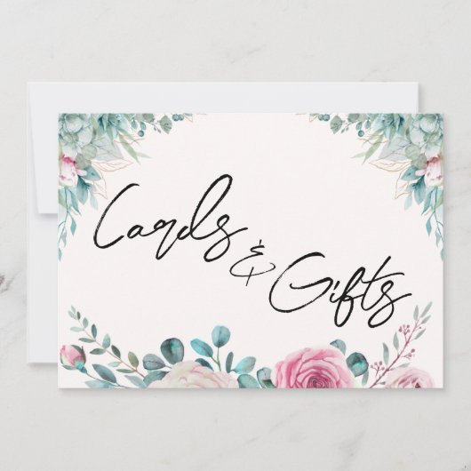 カードとギフトのサイン 招待状 (正面)