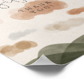 カードとギフトのサインBoho Woodland赤ちゃんシャワー ポスター (角)