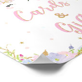 カードとギフトのサインUnicorn誕生日赤ちゃんシャワー ポスター (角)