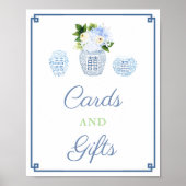 カードとギフトのシノワズリーチックなベイビーシャワーパーティー ポスター (正面)