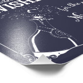 カードとギフトのパーティー結婚の看板海軍航海の フォトプリント            (角)